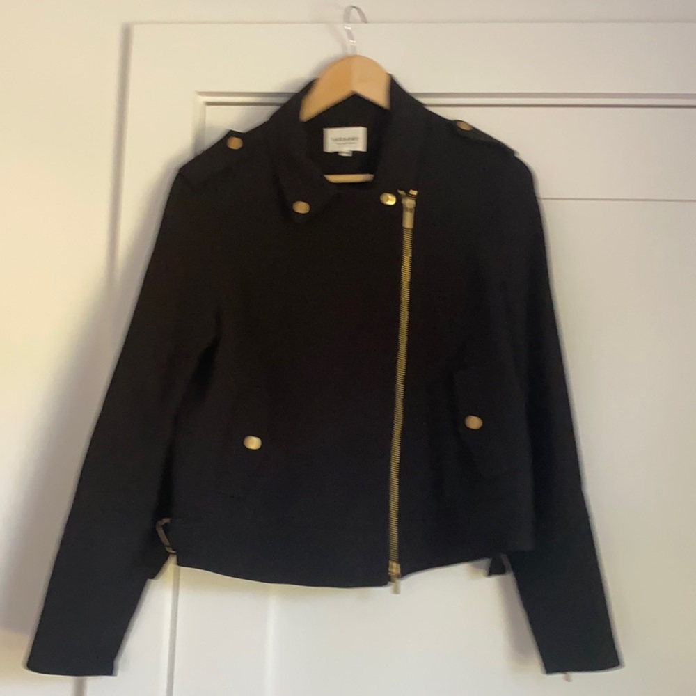 Sezane black moto jacket